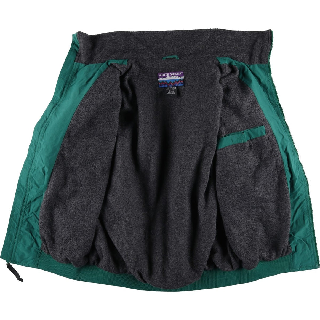 90'S White Sierra Nylon Jacket, Men's Size L, Vintage Nylon green type Vintage Second Hand