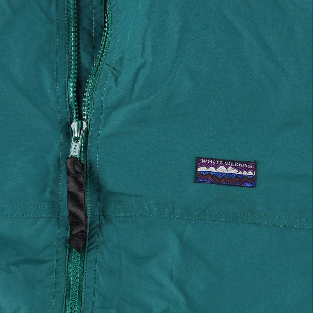 90'S White Sierra Nylon Jacket, Men's Size L, Vintage Nylon green type Vintage Second Hand