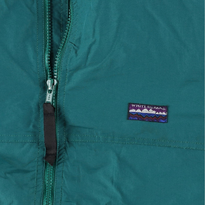 90'S White Sierra Nylon Jacket, Men's Size L, Vintage Nylon green type Vintage Second Hand