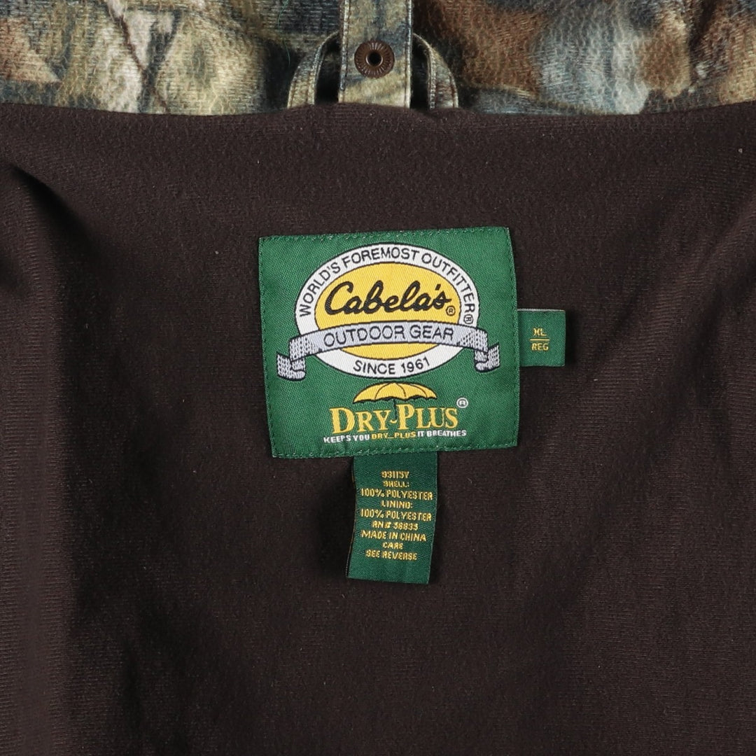 90s-00'S Cabela's Realtree Camo Mountain Jacket/Shell Jacket, Men's XL, Vintage polyester Khaki type brown Vintage Second Hand