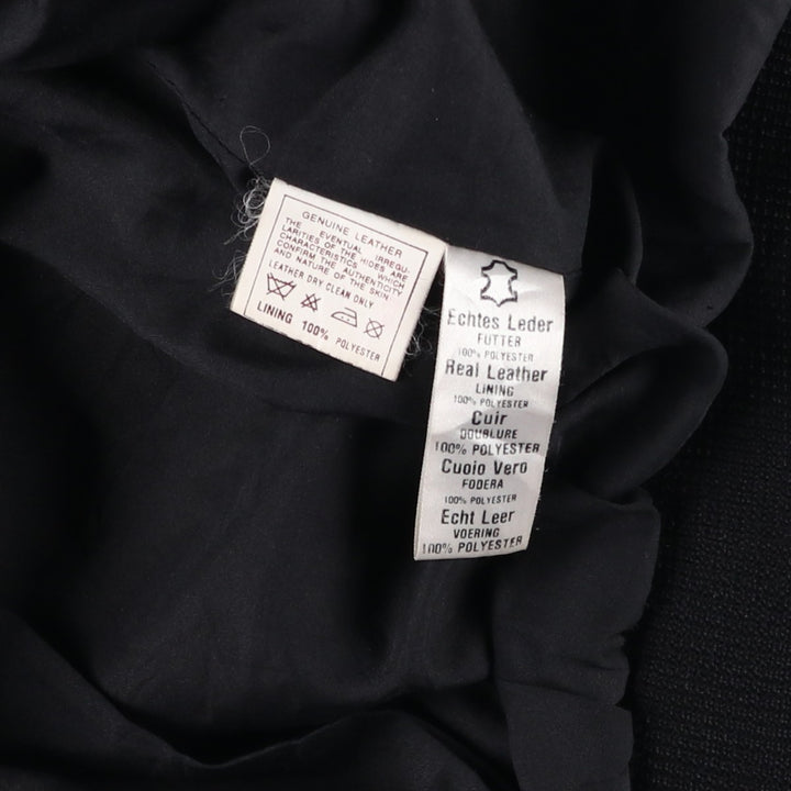 MAURITIUS Leather Blouson Men's XL genuine leather black type Vintage Second Hand