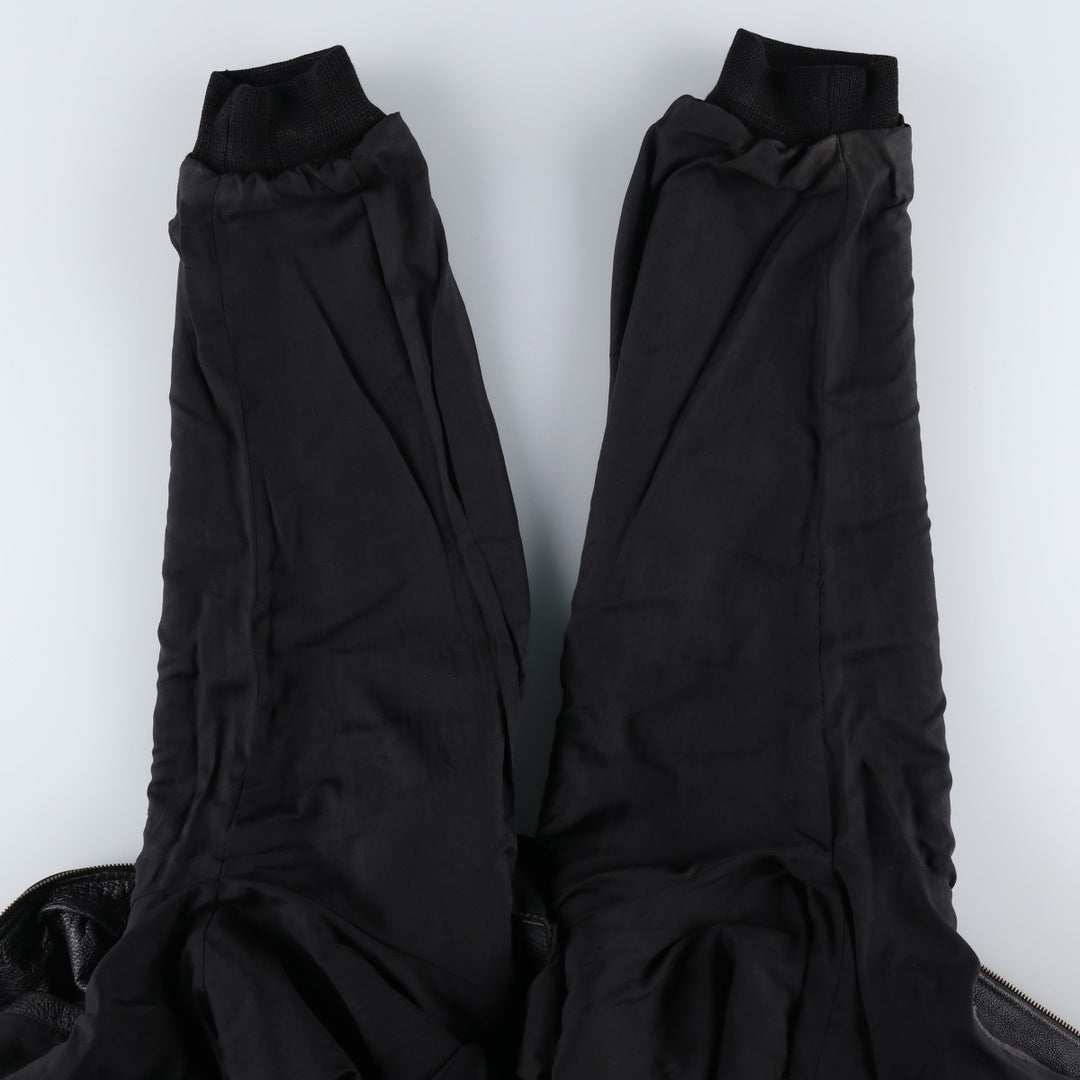 MAURITIUS Leather Blouson Men's XL genuine leather black type Vintage Second Hand