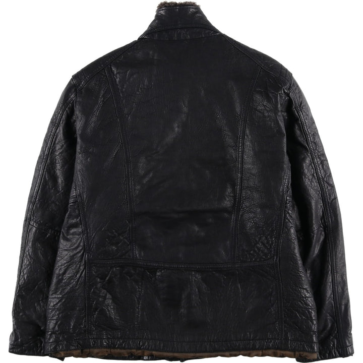 MARC NEW YORK ANDREW MARC padded leather jacket, men's size XL genuine leather black type Vintage Second Hand