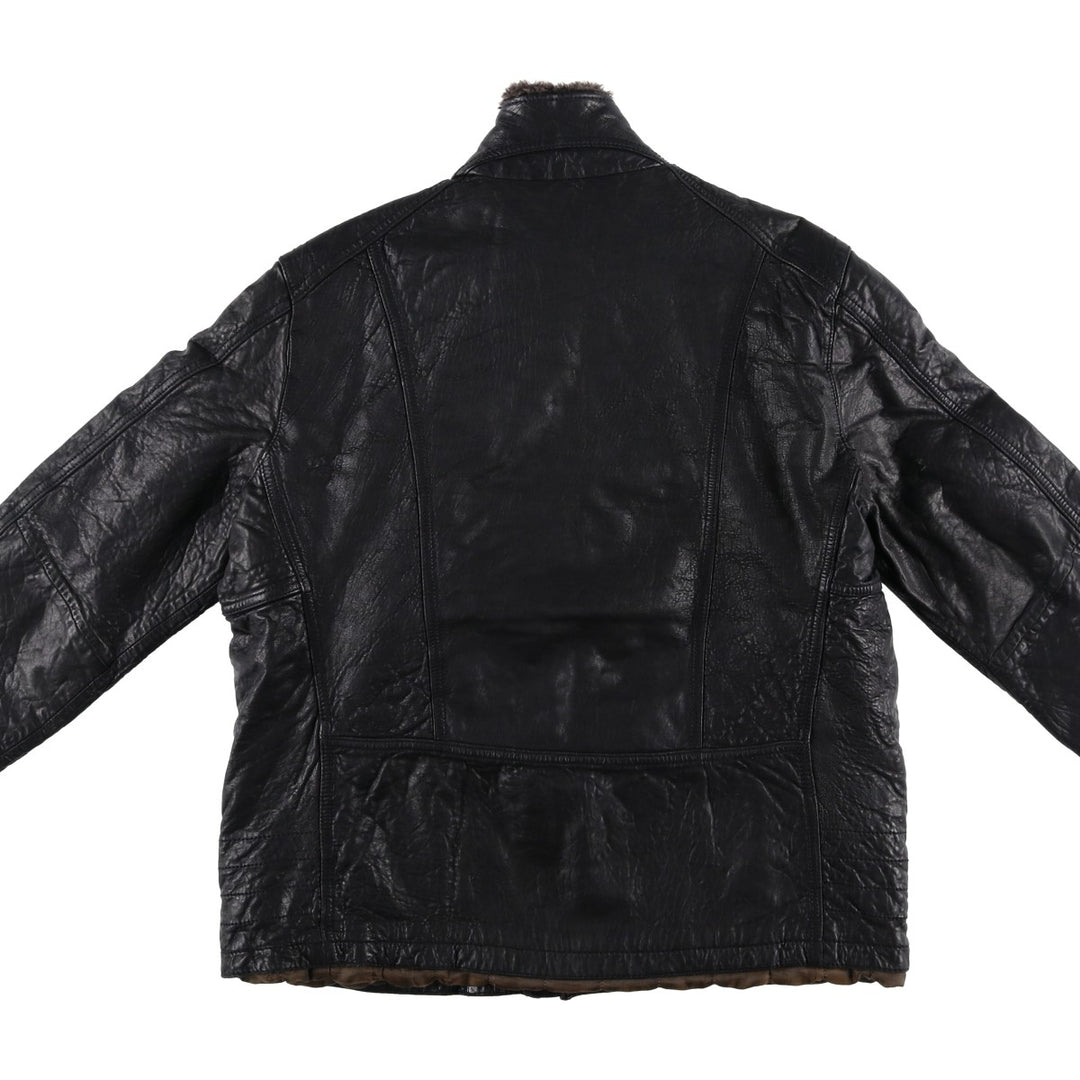 MARC NEW YORK ANDREW MARC padded leather jacket, men's size XL genuine leather black type Vintage Second Hand