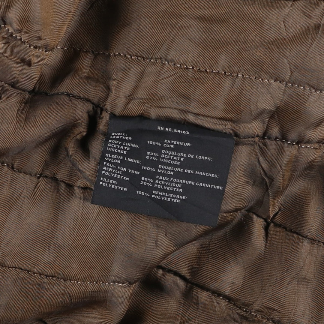 MARC NEW YORK ANDREW MARC padded leather jacket, men's size XL genuine leather black type Vintage Second Hand