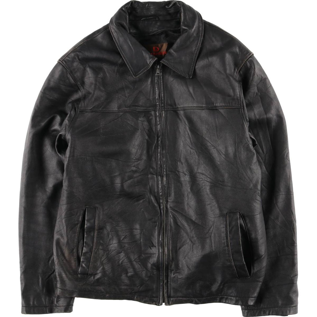 90s-00'S DANIER Swing Top Leather Blouson, Men's Size M genuine leather black type Vintage Second Hand