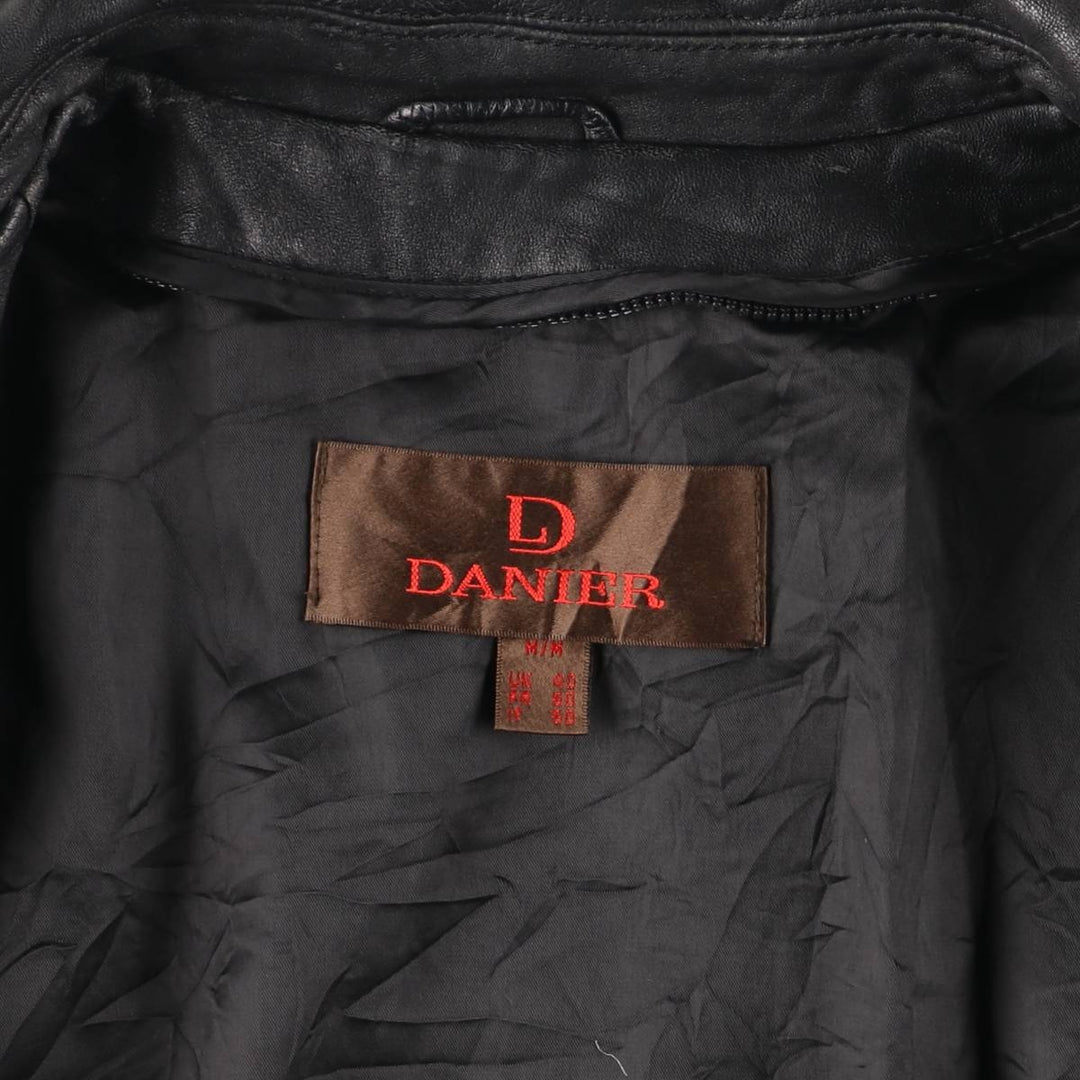 90s-00'S DANIER Swing Top Leather Blouson, Men's Size M genuine leather black type Vintage Second Hand