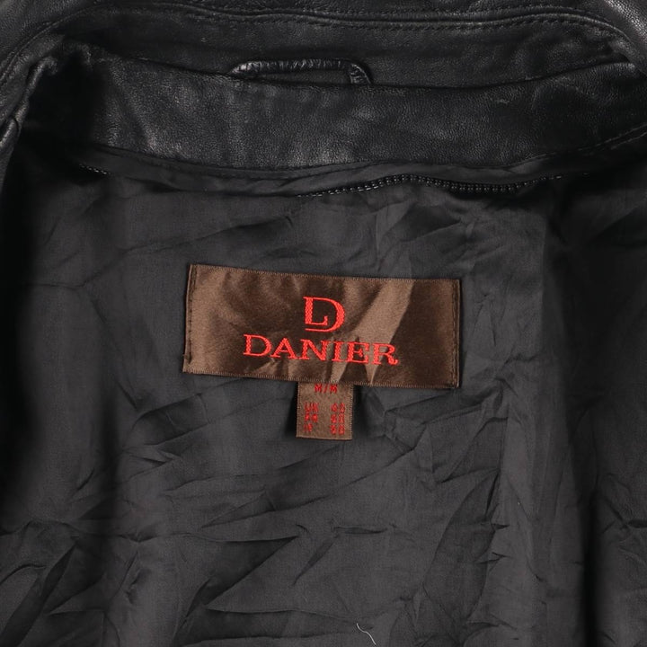 90s-00'S DANIER Swing Top Leather Blouson, Men's Size M genuine leather black type Vintage Second Hand