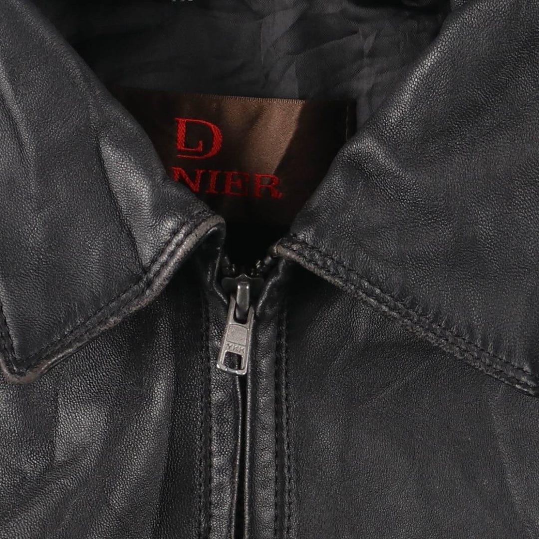 90s-00'S DANIER Swing Top Leather Blouson, Men's Size M genuine leather black type Vintage Second Hand