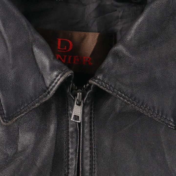 90s-00'S DANIER Swing Top Leather Blouson, Men's Size M genuine leather black type Vintage Second Hand