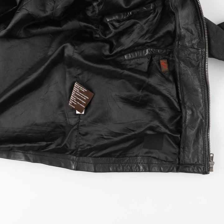 90s-00'S DANIER Swing Top Leather Blouson, Men's Size M genuine leather black type Vintage Second Hand