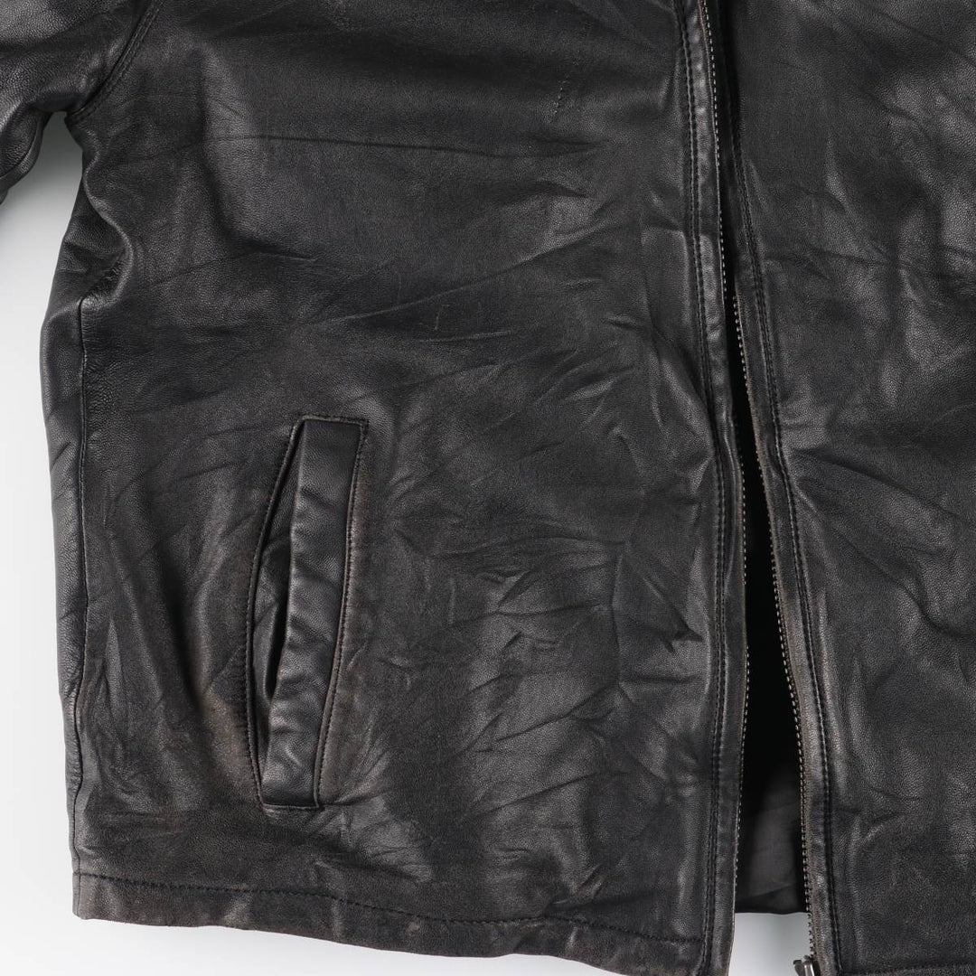 90s-00'S DANIER Swing Top Leather Blouson, Men's Size M genuine leather black type Vintage Second Hand