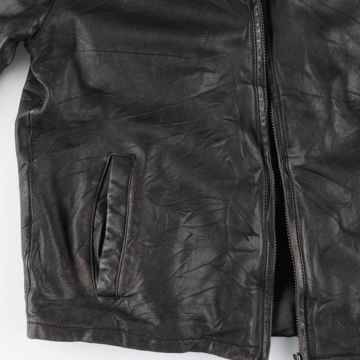 90s-00'S DANIER Swing Top Leather Blouson, Men's Size M genuine leather black type Vintage Second Hand