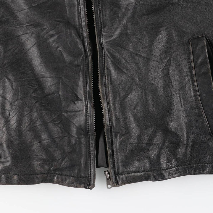 90s-00'S DANIER Swing Top Leather Blouson, Men's Size M genuine leather black type Vintage Second Hand