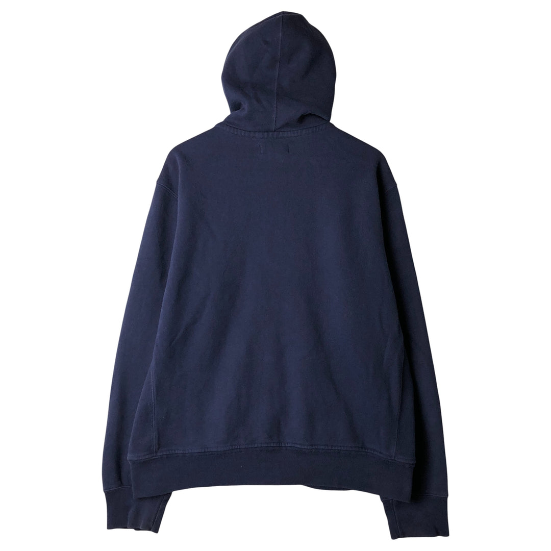 Ralph Lauren Polo by Ralph Lauren Sweatshirt Full Zip Hoodie, Men's XL cotton navy blue type Vintage Second Hand