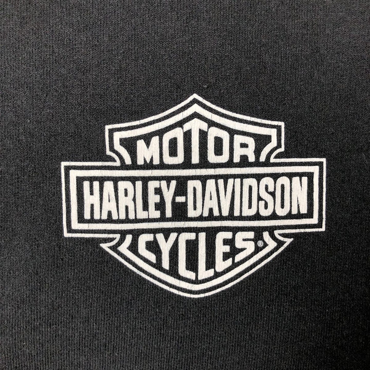 Harley-Davidson Sweat Full Zip Hoodie Men's L size cotton black type Vintage Second Hand