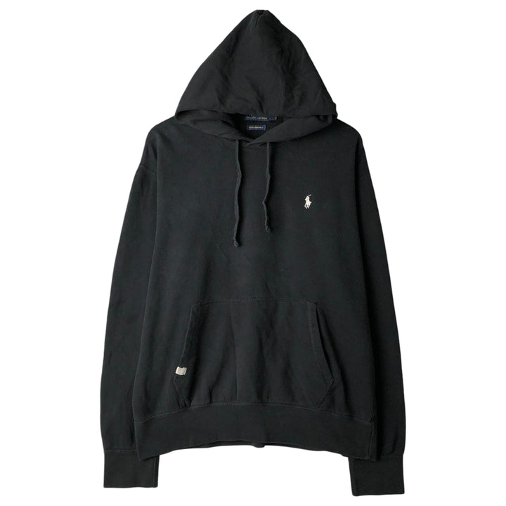 Ralph Lauren POLO RALPH LAUREN PERFORMANCE pullover sweatshirt, men's size L cotton black type Vintage Second Hand