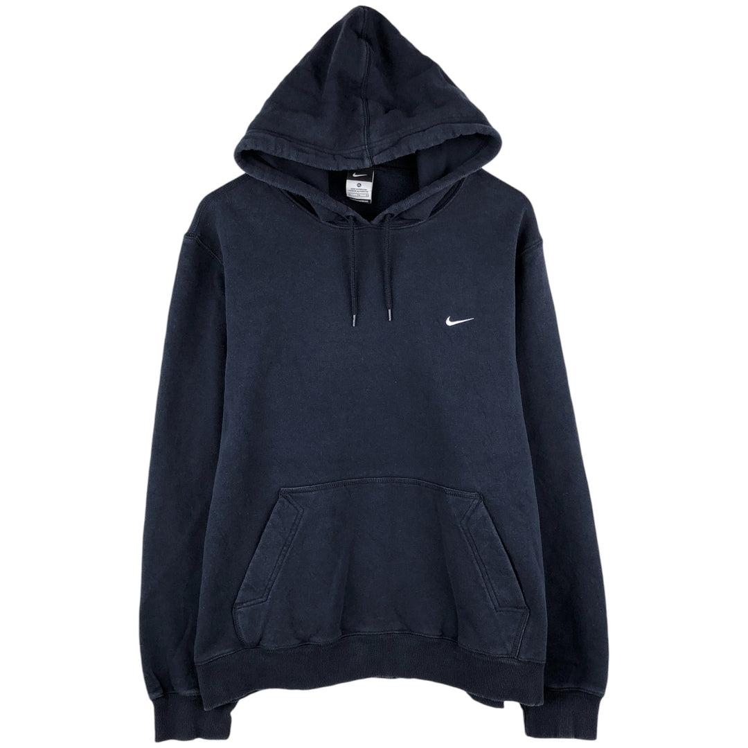 Nike Sweat Pullover Hoodie Men's XL Size cotton black type Vintage Second Hand