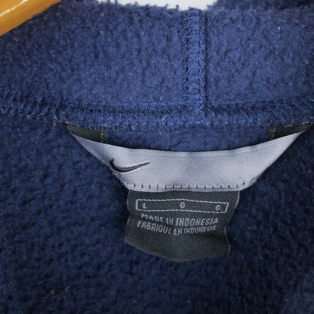 Nike Sweat Pullover Hoodie, Men's Size L polyester navy blue type Vintage Second Hand