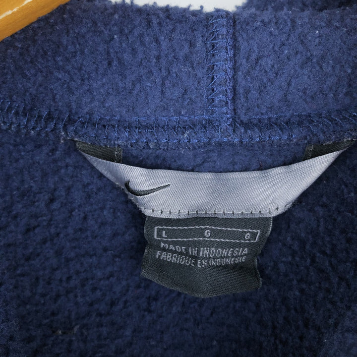 Nike Sweat Pullover Hoodie, Men's Size L polyester navy blue type Vintage Second Hand