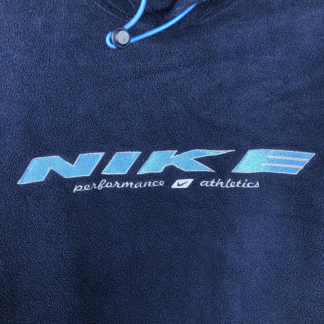 Nike Sweat Pullover Hoodie, Men's Size L polyester navy blue type Vintage Second Hand