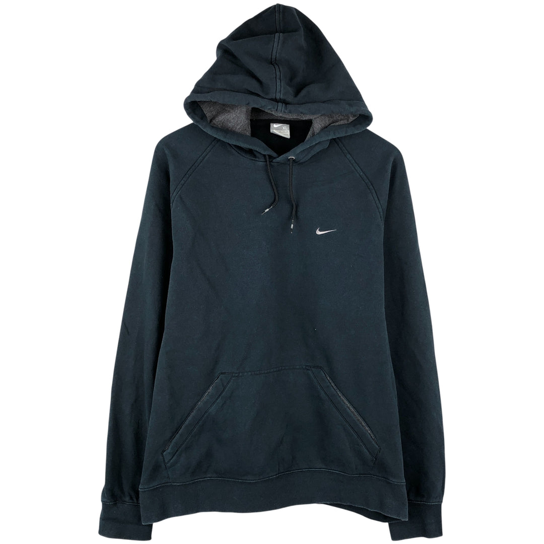 Nike Sweat Pullover Hoodie Men's XL Size cotton navy blue type Vintage Second Hand