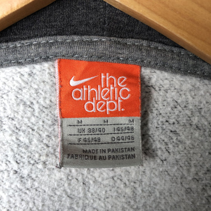 Nike the athletic department full-zip sweatshirt, size M, men's cotton Charcoal Vintage Second Hand