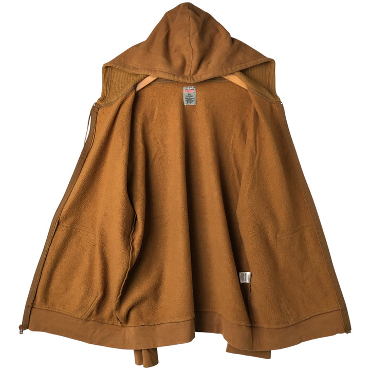 Dickies Sweat Full Zip Hoodie Men's L size cotton Camel type Vintage Second Hand