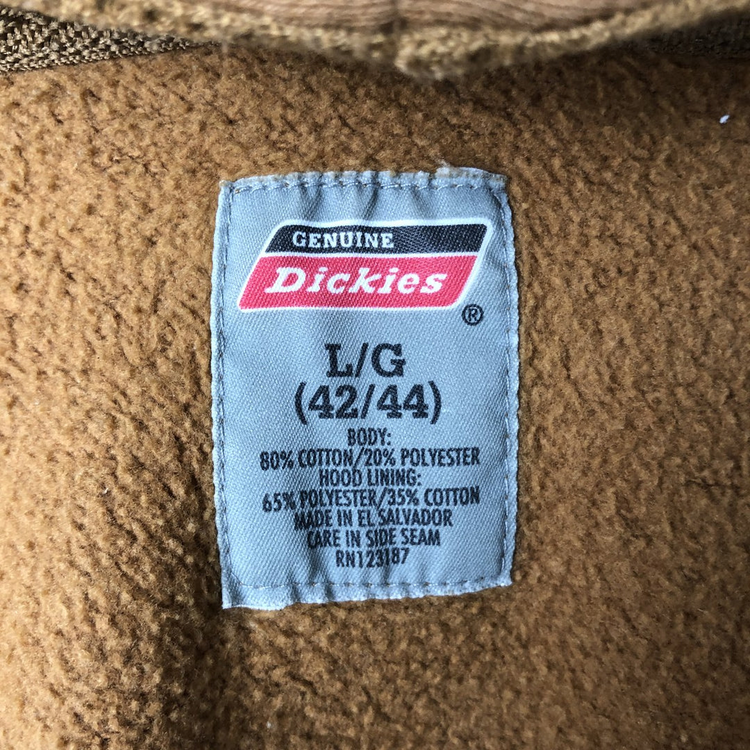 Dickies Sweat Full Zip Hoodie Men's L size cotton Camel type Vintage Second Hand