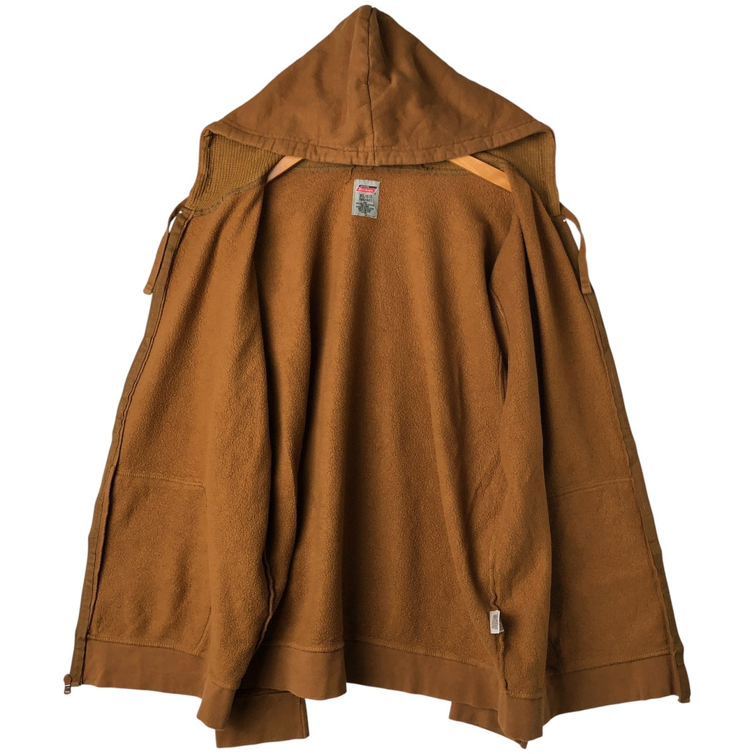 Dickies Sweat Full Zip Hoodie Men's XL cotton Camel type Vintage Second Hand