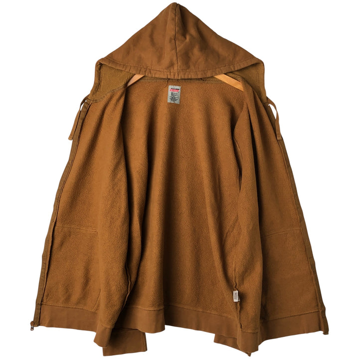 Dickies Sweat Full Zip Hoodie Men's XL cotton Camel type Vintage Second Hand