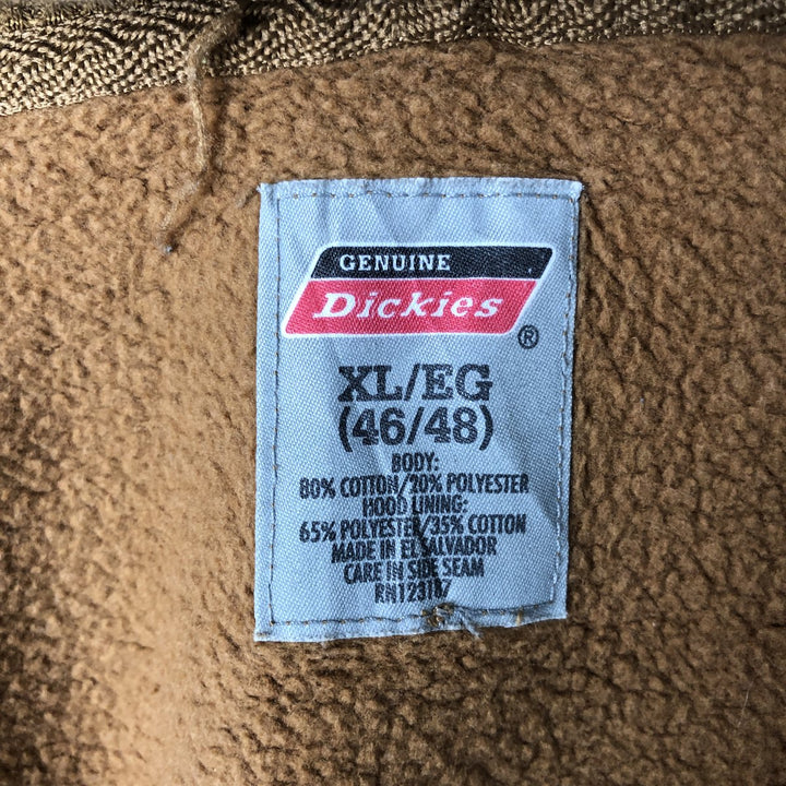 Dickies Sweat Full Zip Hoodie Men's XL cotton Camel type Vintage Second Hand