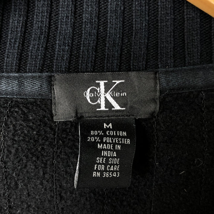 Vintage 90s-00'S Calvin Klein full-zip sweatshirt, size M, men's cotton black type Vintage Second Hand