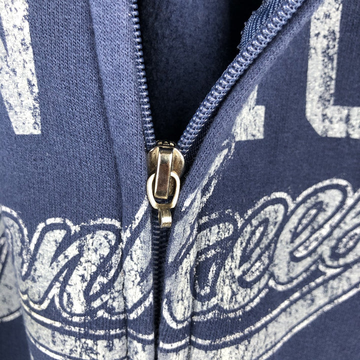 Vintage 90'S Majestic MLB New York Yankees Full-Zip Hoodie, Men's Size XL cotton navy blue type Vintage Second Hand