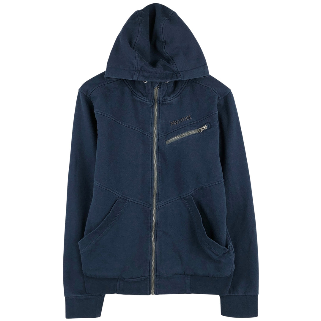 Marmot Sweat Full Zip Hoodie, Men's Size S cotton navy blue type Vintage Second Hand