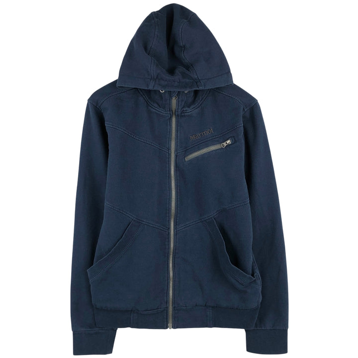 Marmot Sweat Full Zip Hoodie, Men's Size S cotton navy blue type Vintage Second Hand