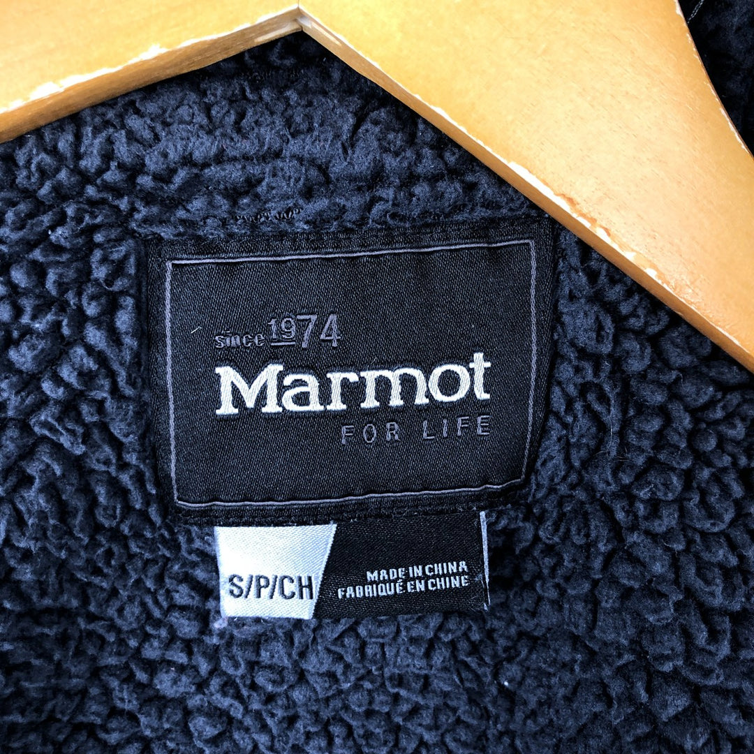 Marmot Sweat Full Zip Hoodie, Men's Size S cotton navy blue type Vintage Second Hand
