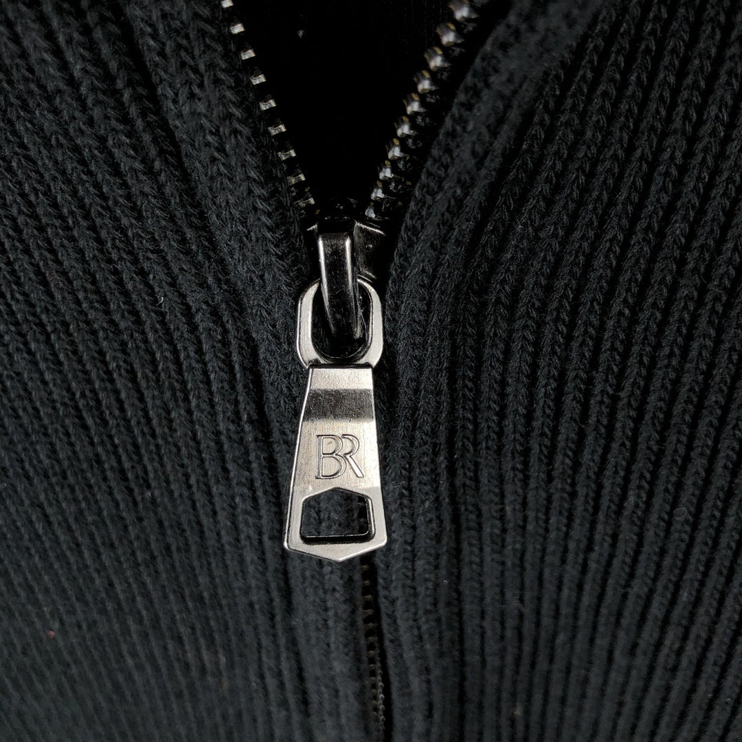 Banana Republic high-neck full-zip sweatshirt, men's size M cotton black type Vintage Second Hand