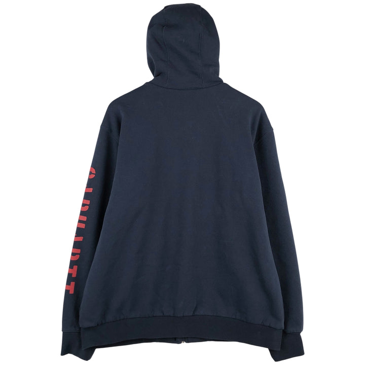 Carhartt Loose Fit Sweat Full Zip Hoodie, Men's L size cotton navy blue type Vintage Second Hand