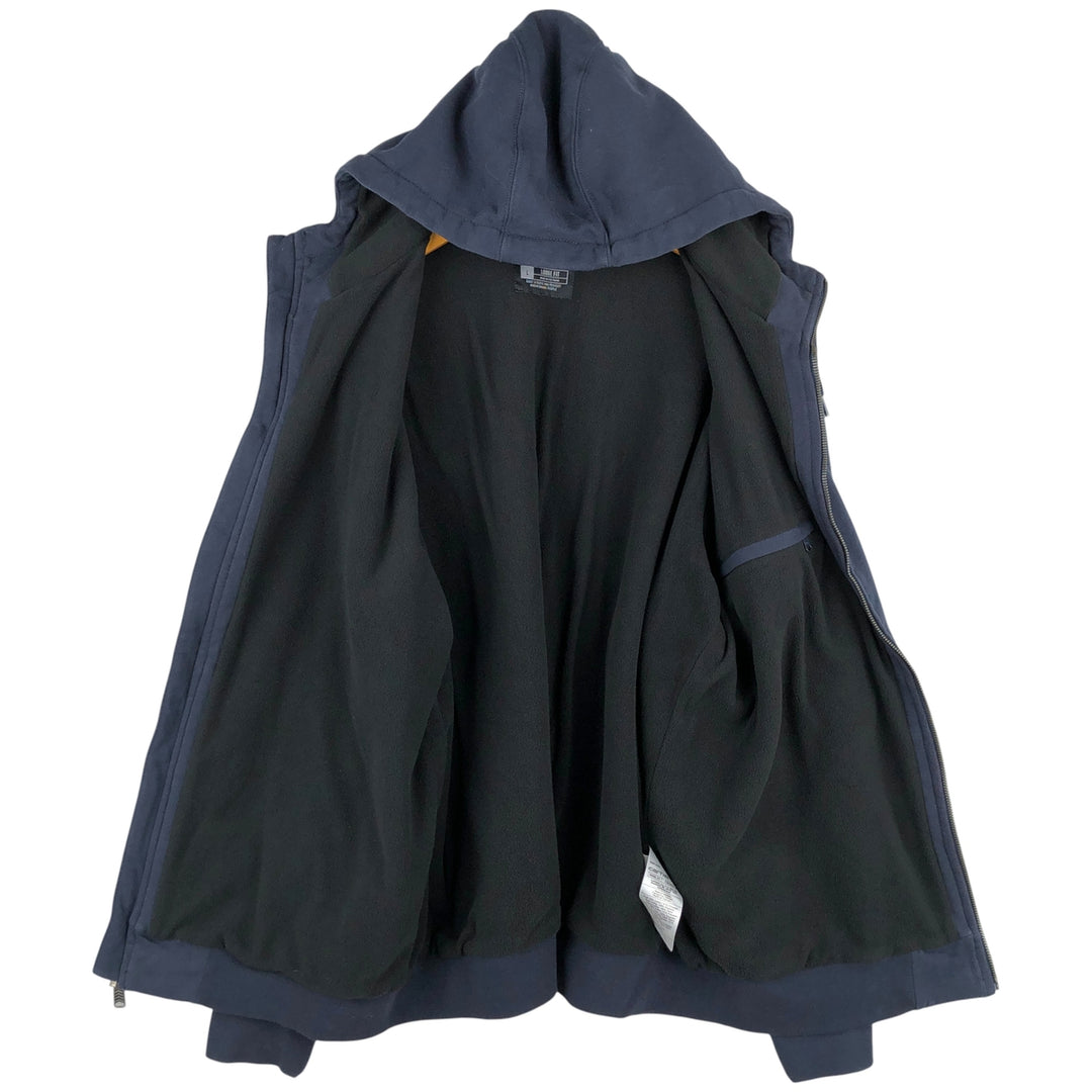 Carhartt Loose Fit Sweat Full Zip Hoodie, Men's L size cotton navy blue type Vintage Second Hand