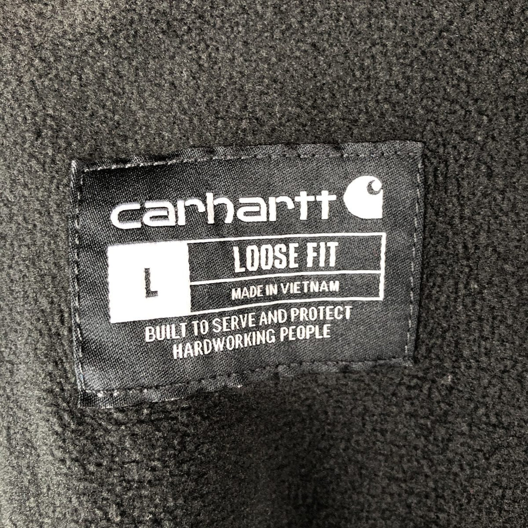 Carhartt Loose Fit Sweat Full Zip Hoodie, Men's L size cotton navy blue type Vintage Second Hand