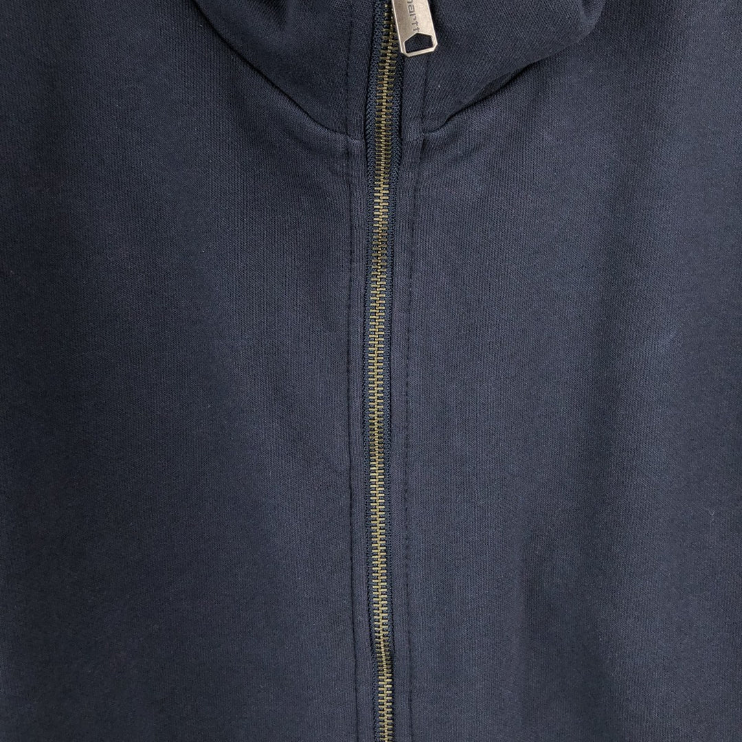Carhartt Loose Fit Sweat Full Zip Hoodie, Men's L size cotton navy blue type Vintage Second Hand