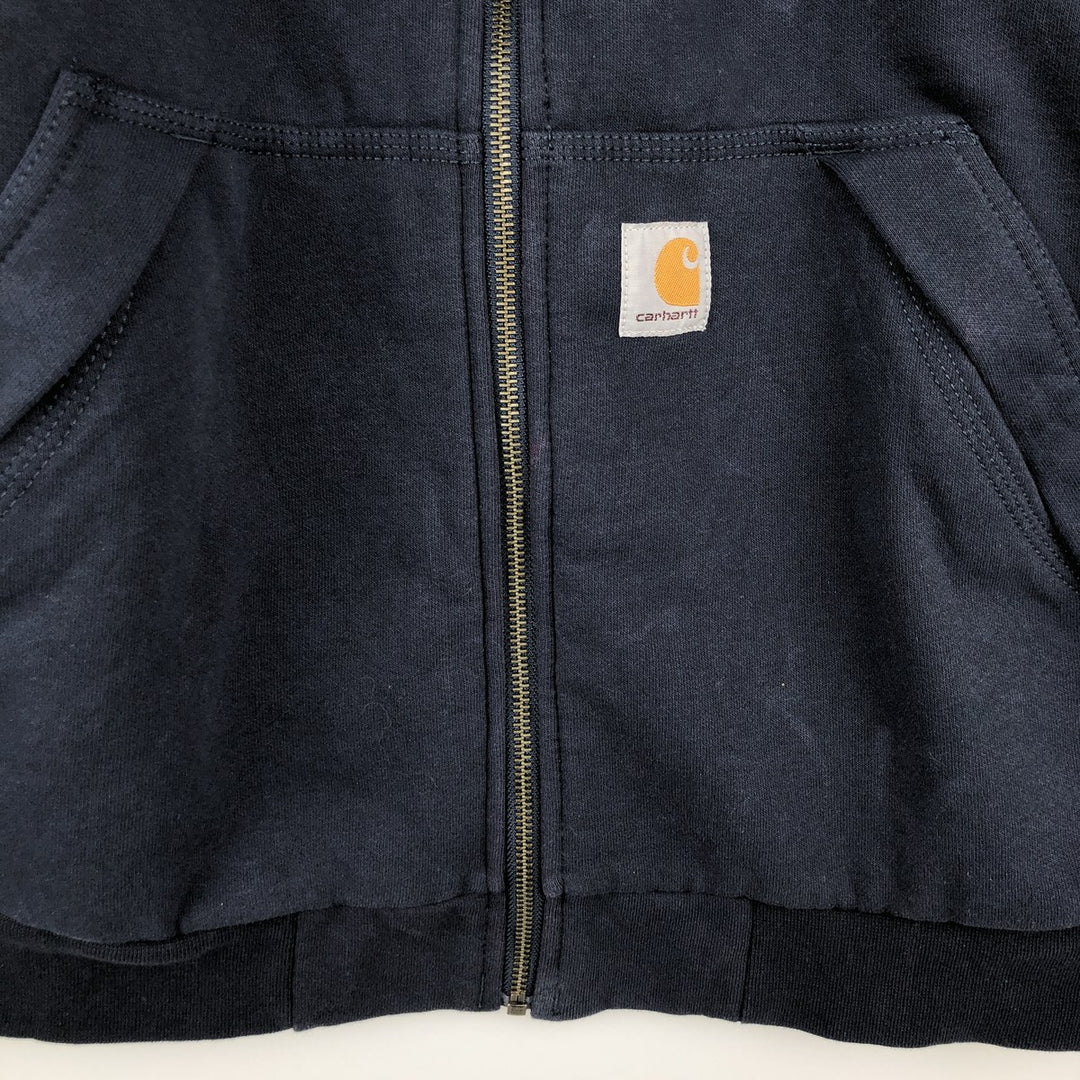 Carhartt Loose Fit Sweat Full Zip Hoodie, Men's L size cotton navy blue type Vintage Second Hand