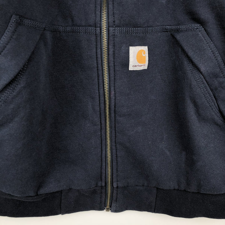 Carhartt Loose Fit Sweat Full Zip Hoodie, Men's L size cotton navy blue type Vintage Second Hand