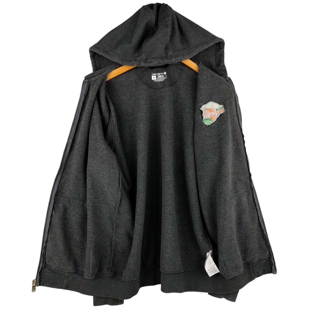 Carhartt Loose Fit Full-Zip Sweatshirt, Men's Size M cotton gray type Vintage Second Hand
