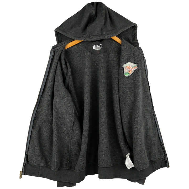 Carhartt Loose Fit Full-Zip Sweatshirt, Men's Size M cotton gray type Vintage Second Hand