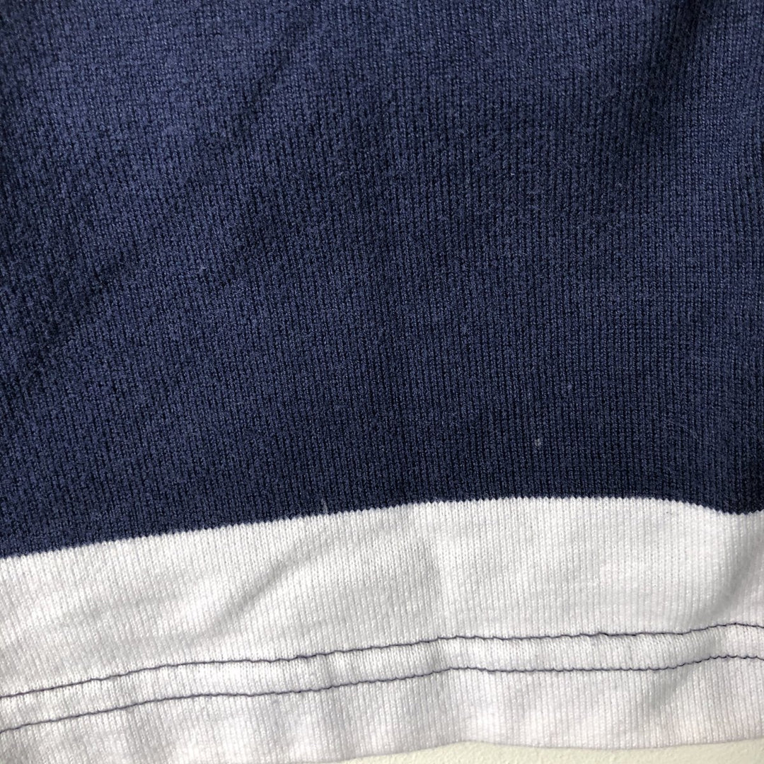 Vintage 90'S Canterbury Crazy Pattern Long Sleeve Rugby Shirt, Men's Size XL cotton navy blue type Vintage Second Hand