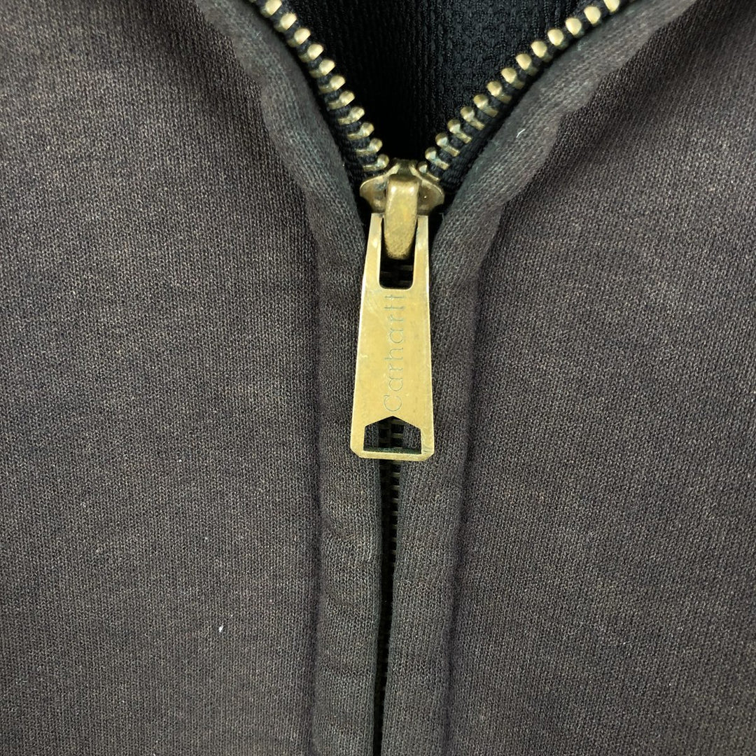 Carhartt full-zip sweatshirt hoodie, men's size XXXXL cotton brown type Vintage Second Hand