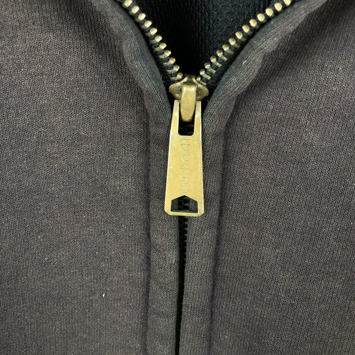 Carhartt full-zip sweatshirt hoodie, men's size XXXXL cotton brown type Vintage Second Hand