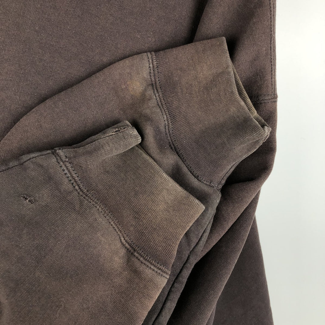 Carhartt full-zip sweatshirt hoodie, men's size XXXXL cotton brown type Vintage Second Hand